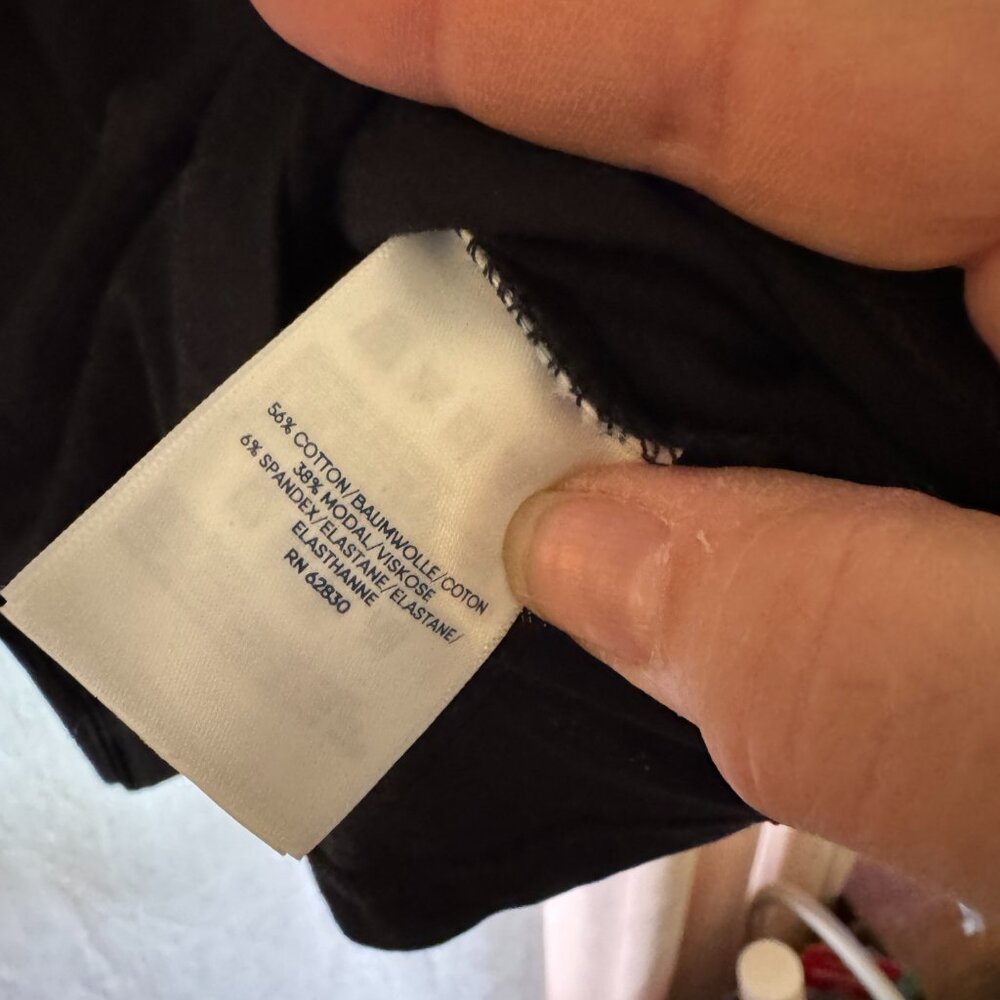 NWOT 2X Lands End Cotton blend black tuxedo tunic - Picture 2 of 3